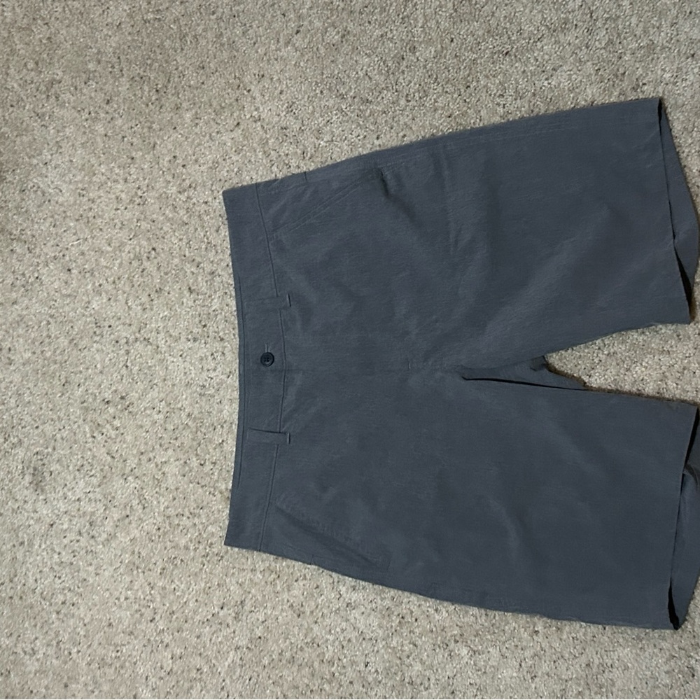 Means gray flat front shorts